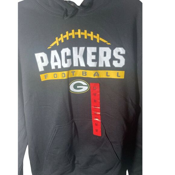Fanatics Licensed NFL Men's Hoodie Green Bay Packers Black Pullover - Medium - Picture 3 of 9
